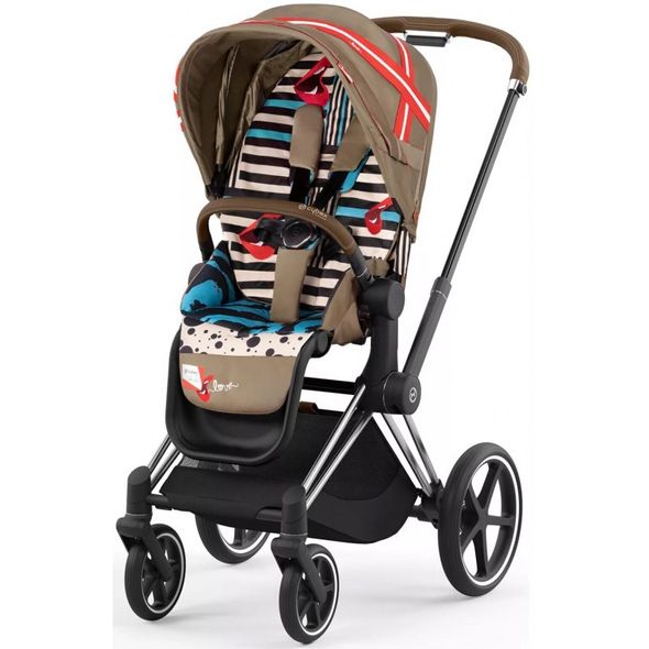 Купити Коляска дитяча 2 в 1 Cybex Priam Karolina Kurkova шасі Chrome Brown 62 970 грн недорого, дешево