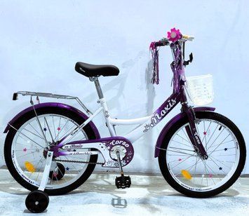 Купить Детский велосипед CORSO 20" Maxis MX-65518 (стальная рама, ручные томоза, дополнительные колеса) 4 328 грн недорого