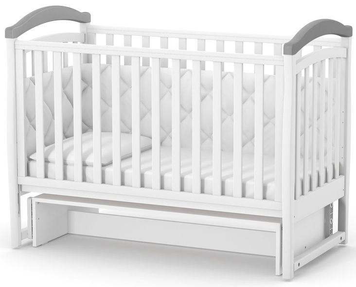 Купити Ліжечко дитяче Верес ЛД6 біло-графітове 5 990 грн недорого, дешево