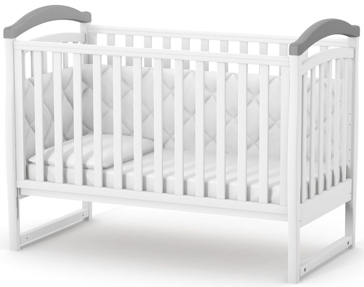 Купить Кроватка детская Верес ЛД6 бело-графитовая 5 990 грн недорого