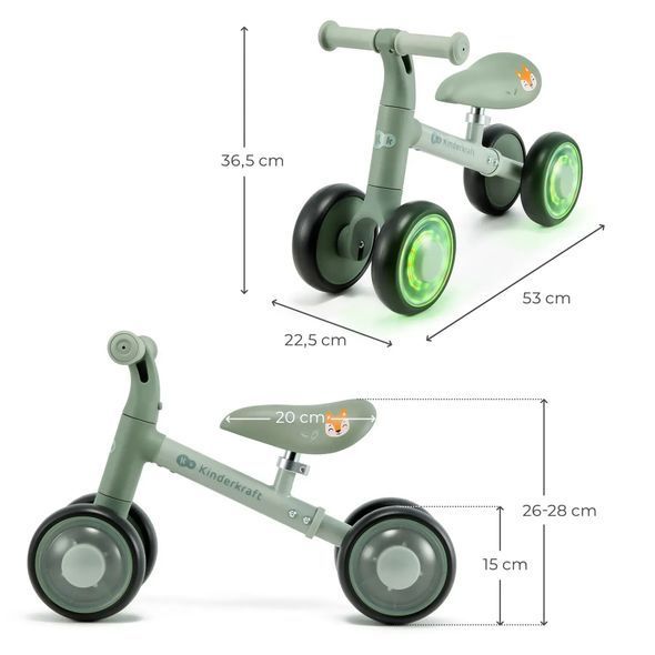 Купить Каталка-беговел Kinderkraft Cutie Flash Green 2 190 грн недорого