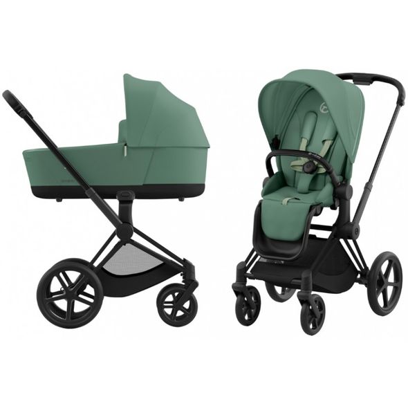 Купити Коляска дитяча 2 в 1 Cybex Priam Leaf Green шасі Matt Black 51 600 грн недорого, дешево