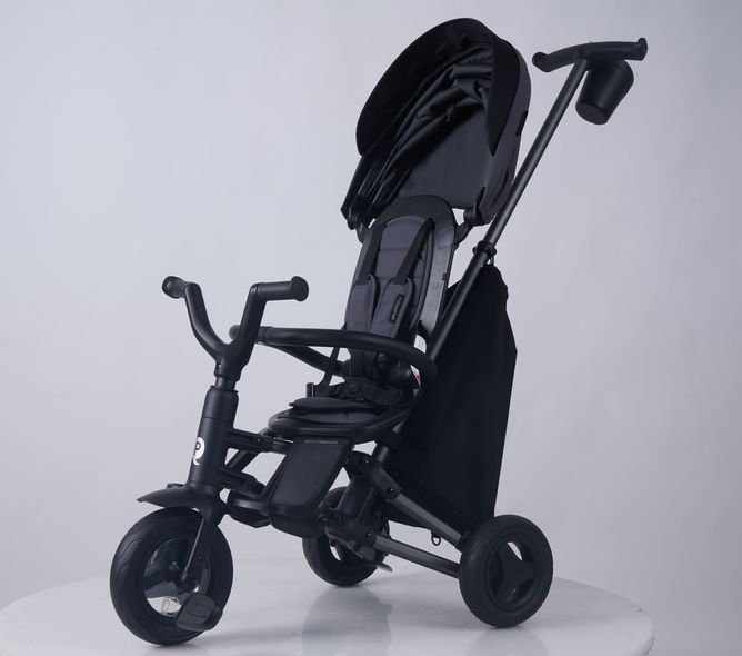 Купити Триколісний складний велосипед Qplay Nova+ Rubber Ultimate Black 8 400 грн недорого, дешево