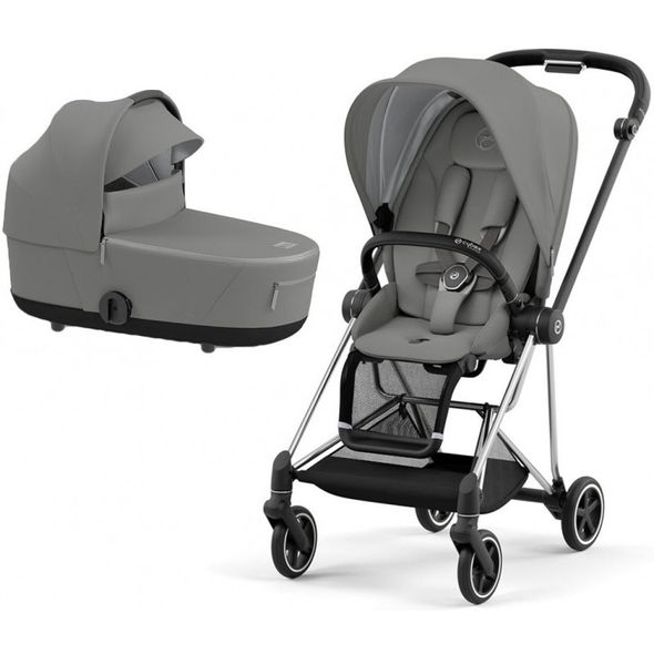 Купити Коляска дитяча 2 в 1 Cybex Mios Lux Mirage Grey шасі Chrome Black 37 090 грн недорого, дешево