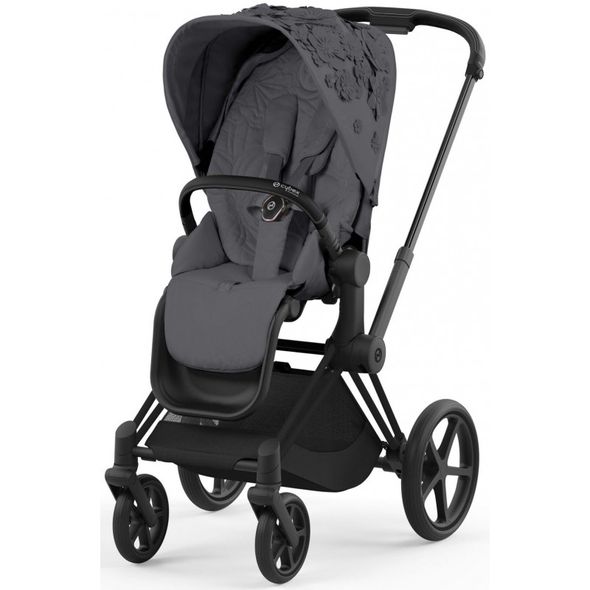 Купити Коляска дитяча 2 в 1 Cybex Priam Simply Flowers Grey шасі Matt Black 62 340 грн недорого, дешево