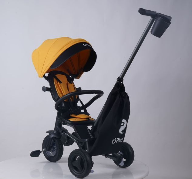 Купити Триколісний складний велосипед Qplay Nova+ Rubber Desert Yellow 8 400 грн недорого, дешево