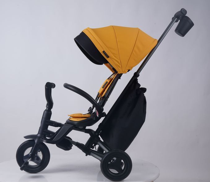 Купити Триколісний складний велосипед Qplay Nova+ Rubber Desert Yellow 8 400 грн недорого, дешево