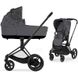 Купити Коляска дитяча 2 в 1 Cybex Priam Simply Flowers Grey шасі Matt Black 62 340 грн недорого