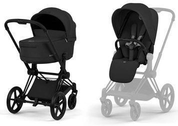 Купить Коляска 2 в 1 Cybex Priam Comfort Sepia Black шасси Matt Black 52 700 грн недорого