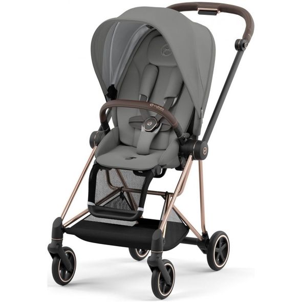 Купити Коляска дитяча 2 в 1 Cybex Mios Lux Mirage Grey шасі Rose Gold 41 500 грн недорого, дешево