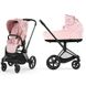 Купити Коляска дитяча 2 в 1 Cybex Priam Simply Flowers Pink шасі Matt Black 62 340 грн недорого