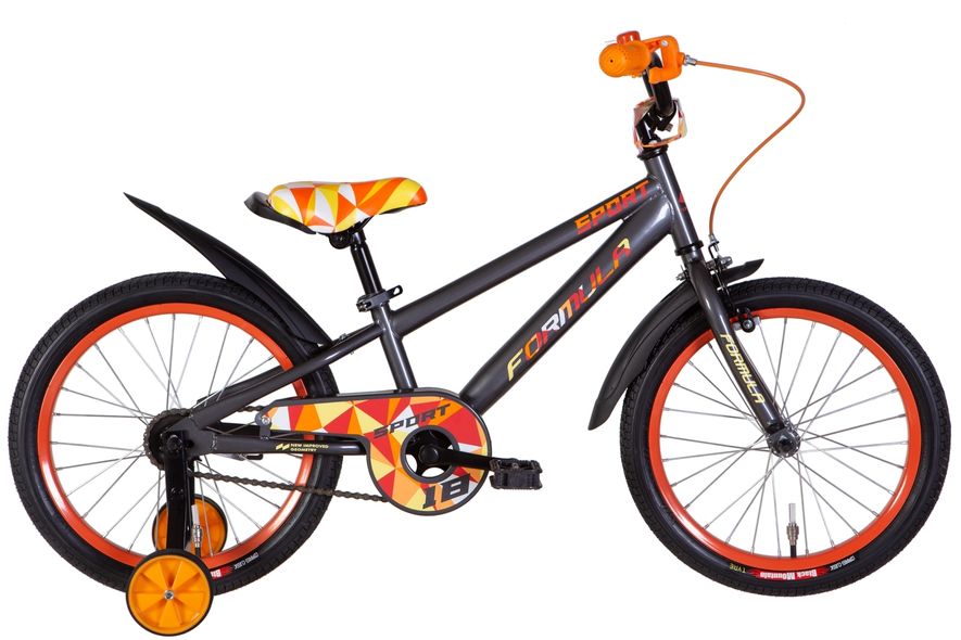 Купить Велосипед детский Formula 18" Sport серый с оранжевым 4 646 грн недорого