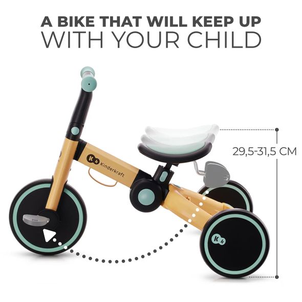 Купить Трехколесный велосипед 3 в 1 Kinderkraft 4TRIKE Sunflower Blue 3 290 грн недорого