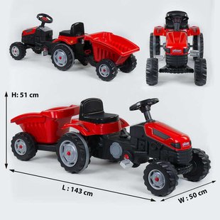 Купить Трактор педальный с прицепом Pilsan 07-316 красный 3 071 грн недорого