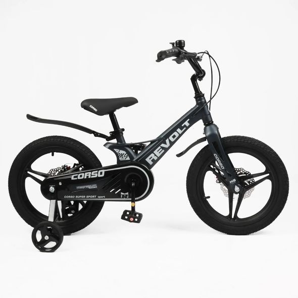 Купити Велосипед дитячий CORSO 16" Revolt RV-16200 (магнієва рама, дискові гальма, допоміжні колеса) 4 519 грн недорого, дешево