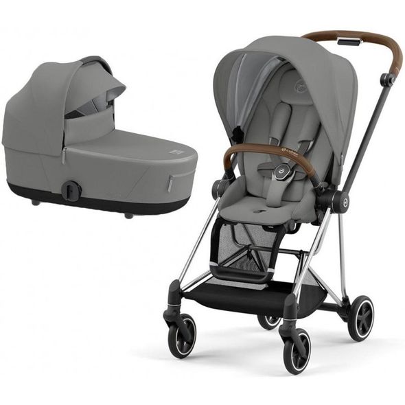 Купити Коляска дитяча 2 в 1 Cybex Mios Lux Mirage Grey шасі Chrome Brown 39 500 грн недорого, дешево