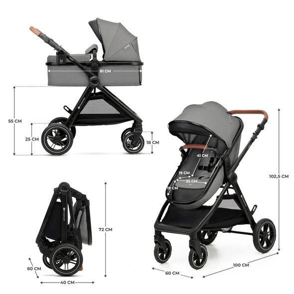 Купить Коляска 2 в 1 Kinderkraft Esme Grey 9 490 грн недорого