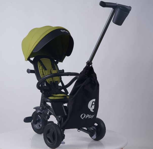 Купить Трехколесный складной велосипед Qplay Nova+ Rubber Military Green 8 400 грн недорого