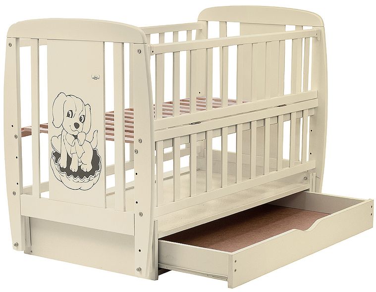 Купити Ліжко Babyroom Собачка 3 (маятник, шухляда, відкидна боковина) DSMYO-3 5 331 грн недорого, дешево