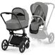 Купити Коляска дитяча 2 в 1 Cybex Priam Mirage Grey шасі Matt Black 49 080 грн недорого