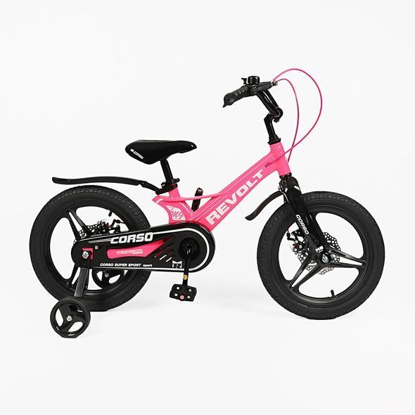 Купити Велосипед дитячий CORSO 16" Revolt RV-16300 (магнієва рама, дискові гальма, допоміжні колеса) 4 519 грн недорого, дешево