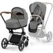 Купити Коляска дитяча 2 в 1 Cybex Priam Mirage Grey шасі Chrome Brown 49 180 грн недорого