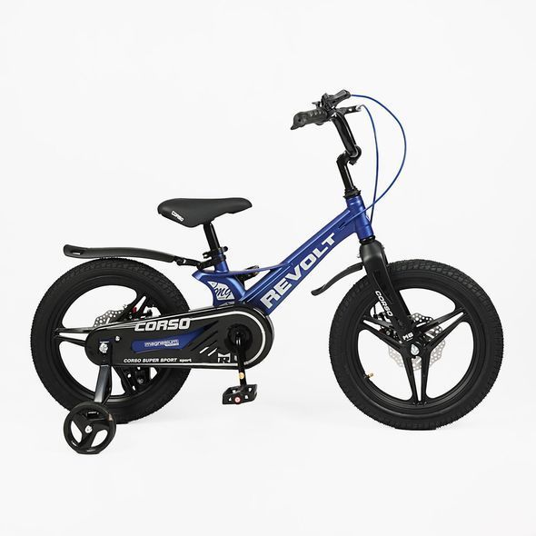 Купити Велосипед дитячий CORSO 16" Revolt RV-16814 (магнієва рама, дискові гальма, допоміжні колеса) 4 519 грн недорого, дешево