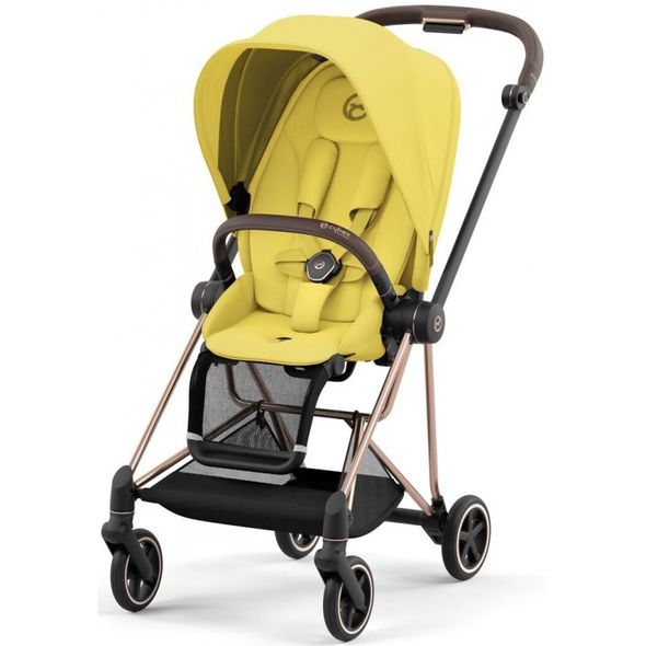 Купити Коляска дитяча 2 в 1 Cybex Mios Lux Mustard Yellow шасі Rosegold 38 000 грн недорого, дешево