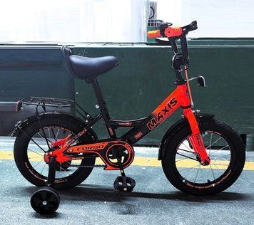 Купить Детский велосипед CORSO 14" Maxis MX-15244 (стальная рама, ручные томоза, дополнительные колеса) 3 042 грн недорого