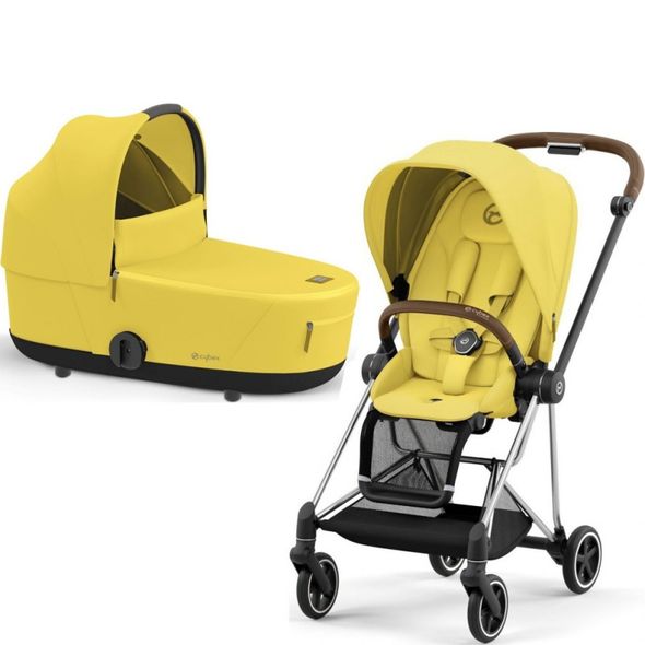 Купити Коляска дитяча 2 в 1 Cybex Mios Lux Mustard Yellow шасі Chrome Brown 36 000 грн недорого, дешево