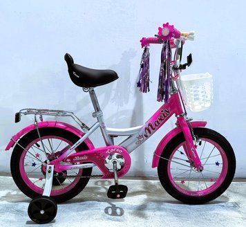 Купить Детский велосипед CORSO 14" Maxis MX-60930 (стальная рама, ручные томоза, дополнительные колеса) 3 151 грн недорого