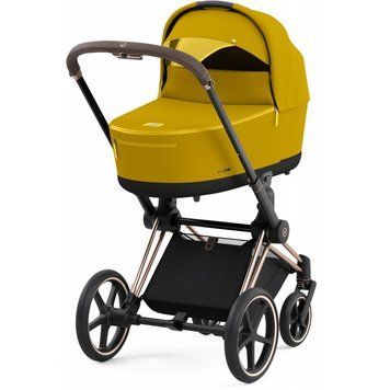 Купить Коляска 2 в 1 Cybex Priam Mustard Yellow шасси Rosegold 50 600 грн недорого