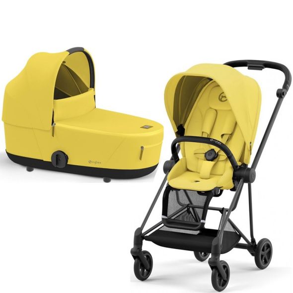 Купити Коляска дитяча 2 в 1 Cybex Mios Lux Mustard Yellow шасі Matt Black 36 000 грн недорого, дешево