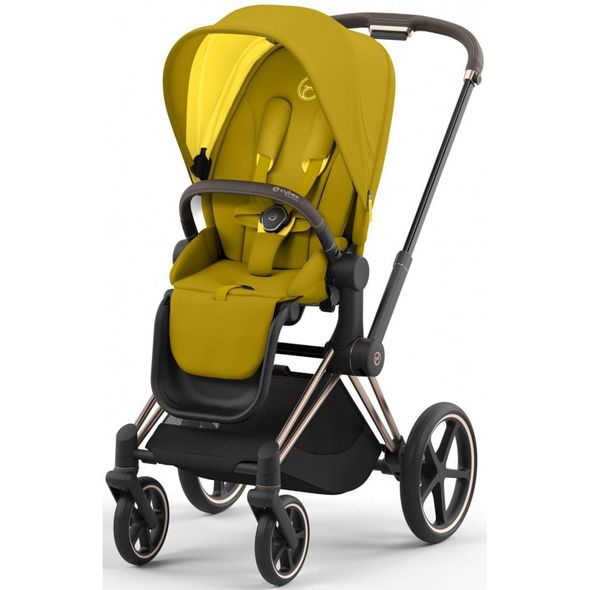 Купити Коляска дитяча 2 в 1 Cybex Priam Mustard Yellow шасі Rosegold 50 700 грн недорого, дешево