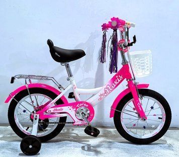 Купить Детский велосипед CORSO 14" Maxis MX-11723 (стальная рама, ручные томоза, дополнительные колеса) 3 151 грн недорого