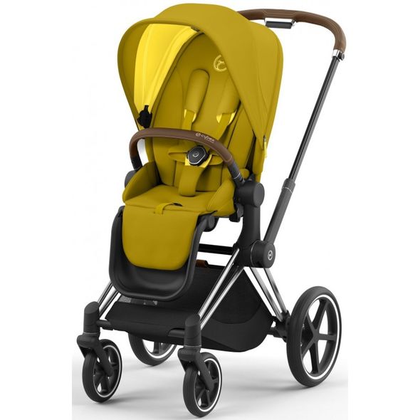 Купити Коляска дитяча 2 в 1 Cybex Priam Mustard Yellow шасі Chrome Brown 48 700 грн недорого, дешево