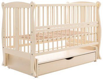 Купить Кровать Babyroom Грация DGMYO-3 маятник, ящик, откидной бок, бук слоновая кость 5 515 грн недорого