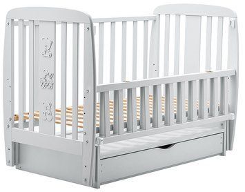 Купить Кровать Babyroom Друзья DDMYO-3 (маятник, ящик, откидной бок) бук серый 5 957 грн недорого
