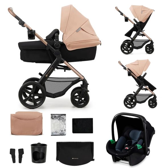 Купить Коляска 3 в 1 Kinderkraft Moov 2 Sand Beige 12 390 грн недорого