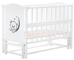 Купить Кровать Babyroom Тедди Т-02 (фигурное быльце, маятник продольного качания, откидной бок) 3 939 грн недорого