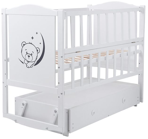 Купить Кровать Babyroom Тедди Т-03 (маятник, ящик, откидной бок) 4 669 грн недорого