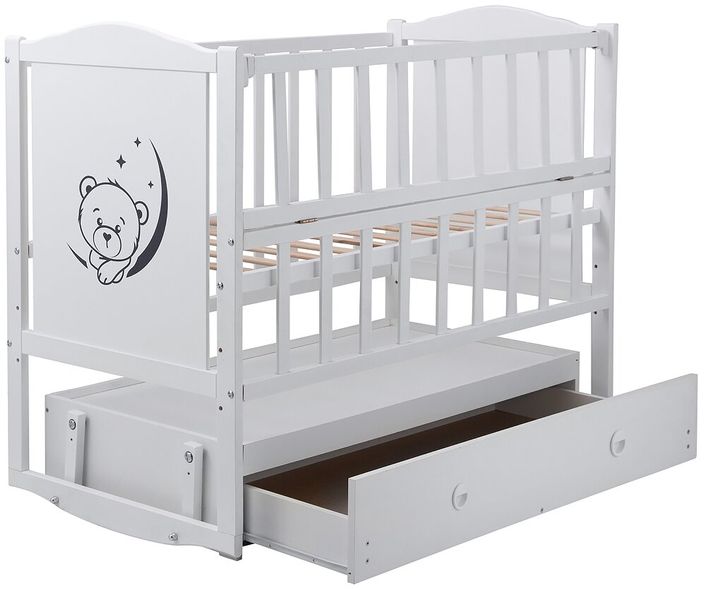 Купити Ліжко Babyroom Теді Т-03 (маятник, ящик, відкидний бік) 4 669 грн недорого, дешево