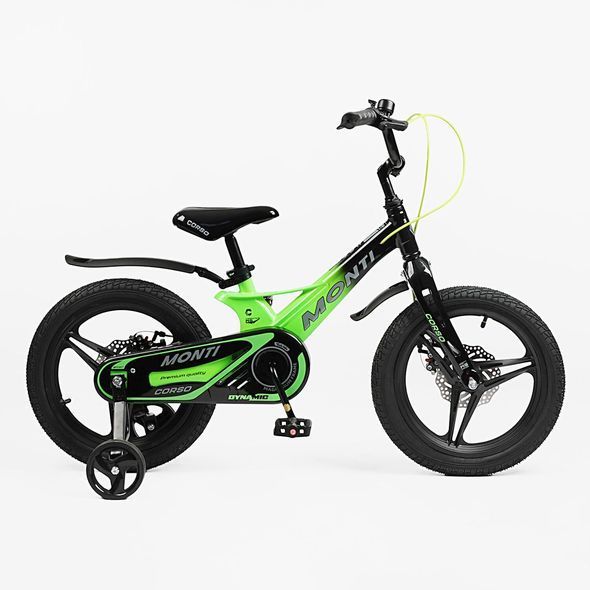 Купити Велосипед дитячий CORSO 16" Monti MT-16500 (магнієва рама, дискові гальма, допоміжні колеса) 4 519 грн недорого, дешево