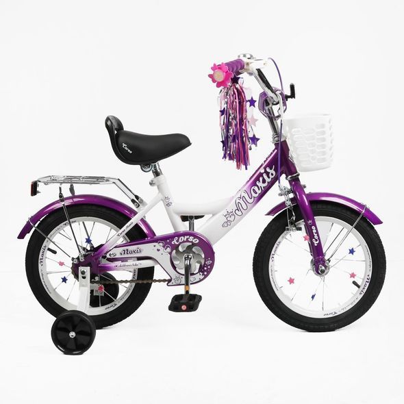 Купити Велосипед дитячий CORSO 14" Maxis MX-34903 (стальна рама, ручні гальма, допоміжні колеса) 3 151 грн недорого, дешево