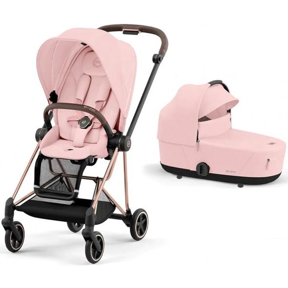 Купити Коляска дитяча 2 в 1 Cybex Mios Lux Peach Pink шасі Rose Gold 41 500 грн недорого, дешево