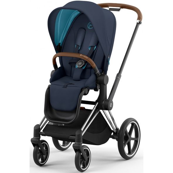 Купити Коляска дитяча 2 в 1 Cybex Priam Nautical Blue шасі Chrome Brown 47 580 грн недорого, дешево