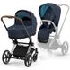 Купити Коляска дитяча 2 в 1 Cybex Priam Nautical Blue шасі Chrome Brown 47 580 грн недорого