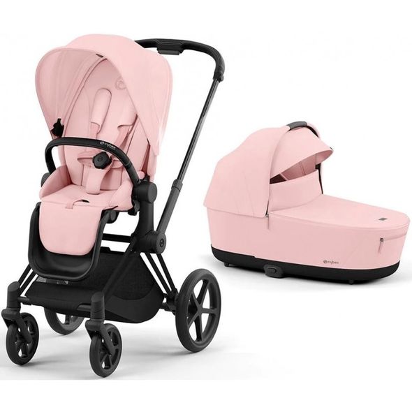 Купити Коляска дитяча 2 в 1 Cybex Priam Peach Pink шасі Matt Black 51 600 грн недорого, дешево