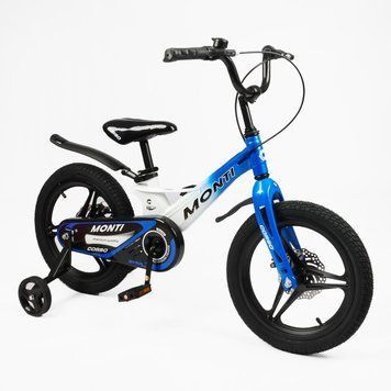 Купить Детский велосипед CORSO 16" Monti MT-16316 (магниева рама, дисковые томоза, дополнительные колеса) 4 519 грн недорого