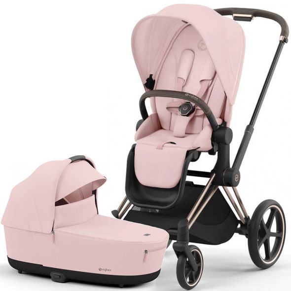 Купити Коляска дитяча 2 в 1 Cybex Priam Peach Pink шасі Rosegold 53 600 грн недорого, дешево